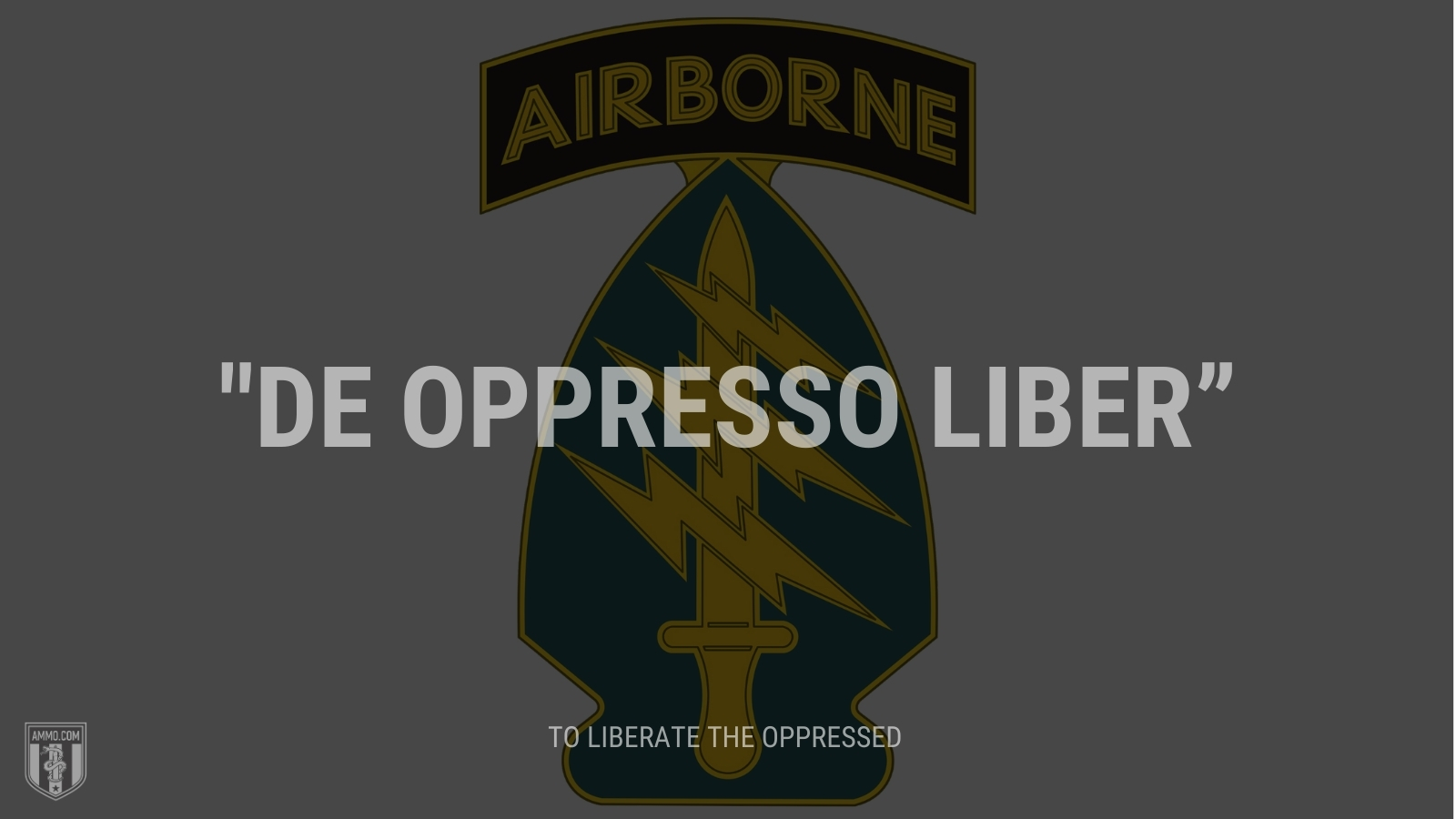 “De oppresso liber” - To liberate the oppressed
