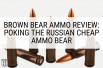 Brown Bear Ammo Review: Poking the Russian Cheap Ammo Bear